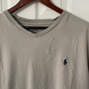 Grey Men’s Polo Vneck Tee